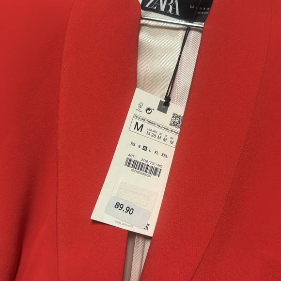 Zara Double Breasted Long Blazer Red Bloggers Favorite - Picture 12 of 15